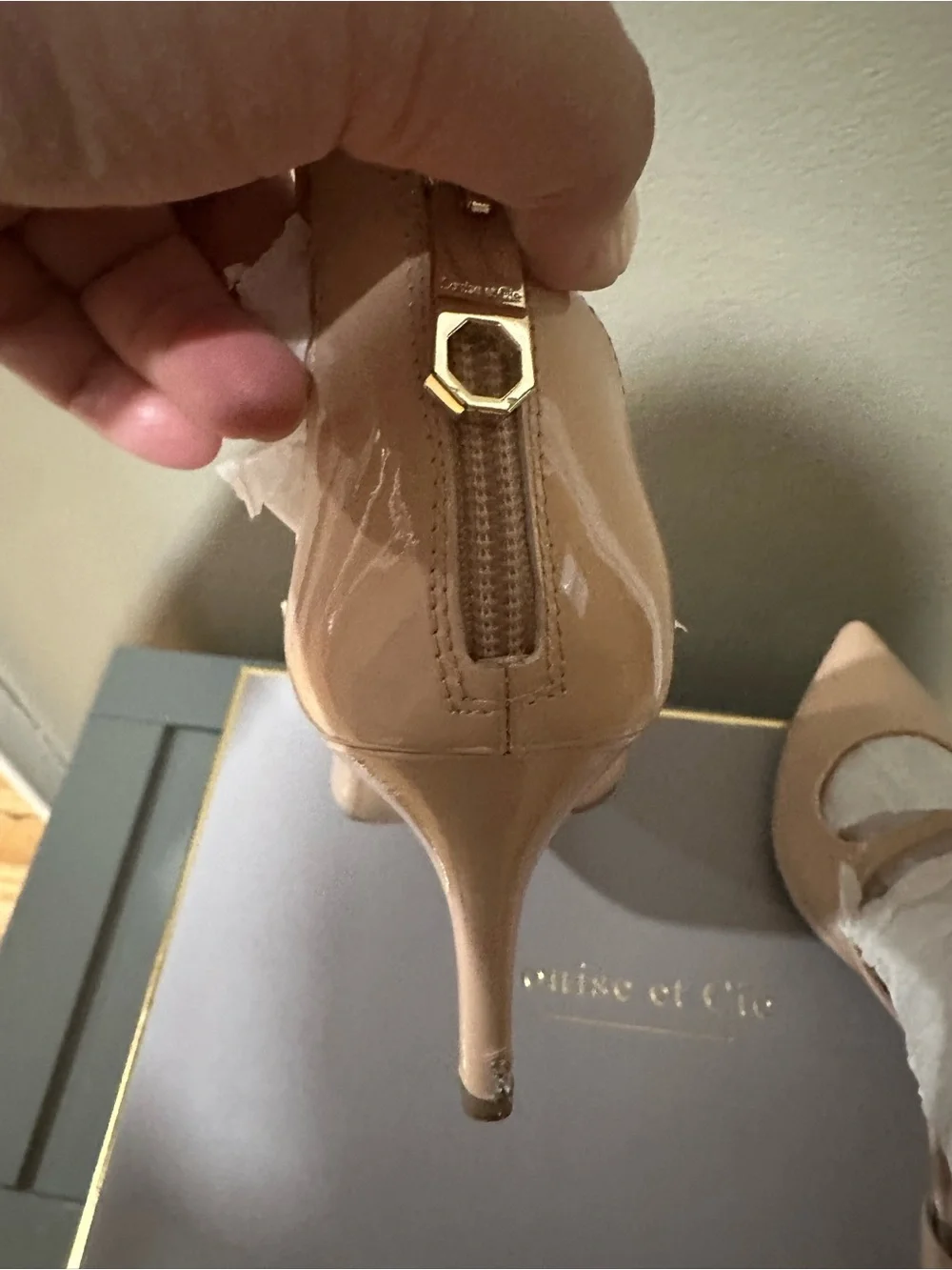 Louise et Cie Blush Patent Pointed-Toe D'Orsay Heels